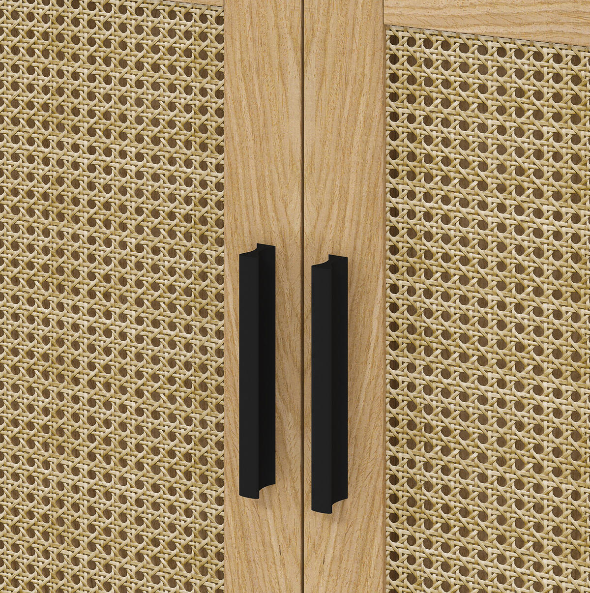 WASCHBECKENUNTERSCHRANK mit Rattanoptik 60 x 39 x 60 cm Oak - Eichefarben, Holzwerkstoff (39/60/60cm) - Beauniv