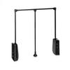 KLEIDERLIFT für Garderoben Hang, 830 - 1150, Schwarz, Stahl und Kunststoff 10er-set - Schwarz, Metall (16/9/86.5cm) - EMUCA