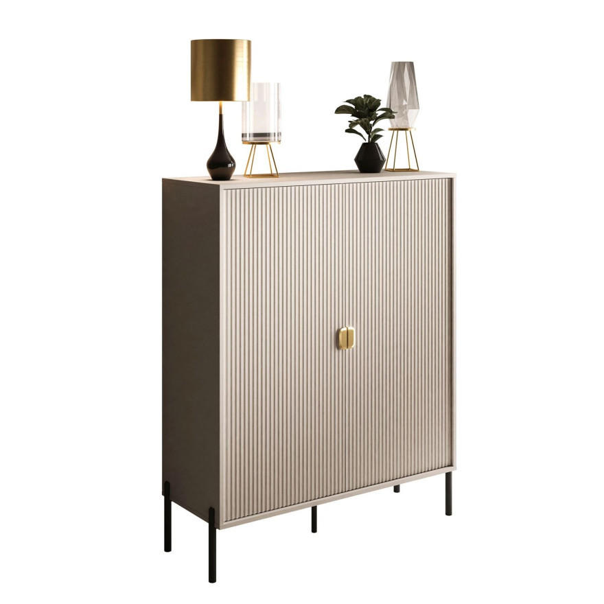 Lookway Kommode Kaschmir, Gold, Schwarz 104x127x40 cm