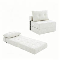 STOFFSOFA Beige Kissen, klappbar 79 x 180 cm - Beige, Textil (79/57/79cm) - PARAFTA HOME