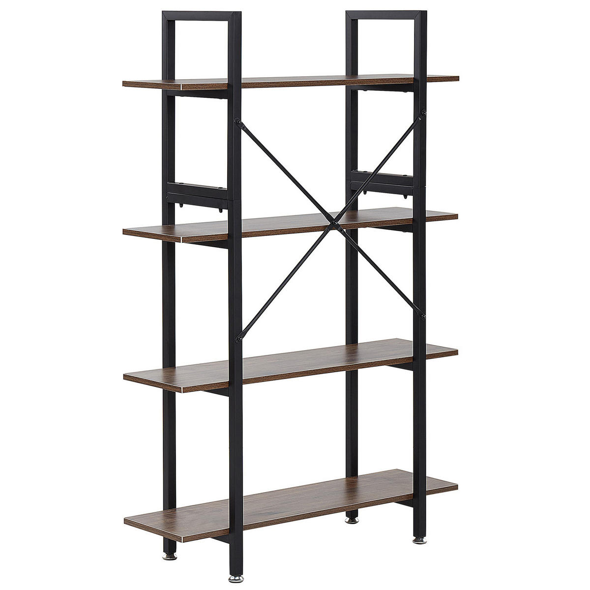 REGAL 4 Fächer Darby - Dunkelbraun, Holzwerkstoff (90/140/30cm) - Beliani