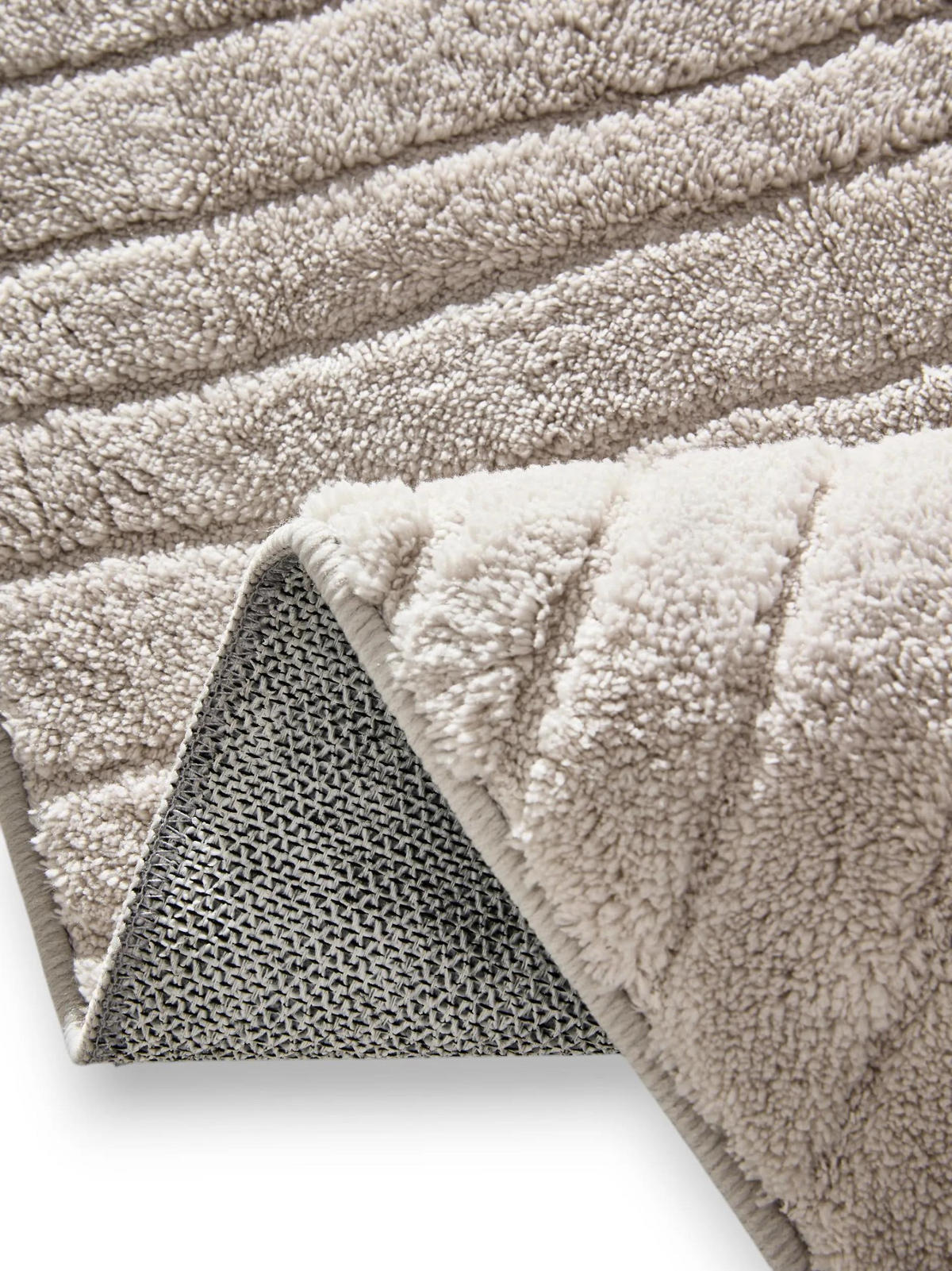 TEPPICH Pam waschbar Grau 120/160 cm - Grau, Kunststoff/Textil (120/160cm) - benuta