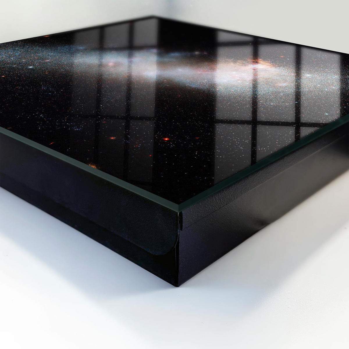 SCHLÜSSELBOX Schwarz 30x30 cm- Türöffnung nach rechts - Galaktische Mysterien - Schwarz, Metall (30/30/5cm) - TULUP