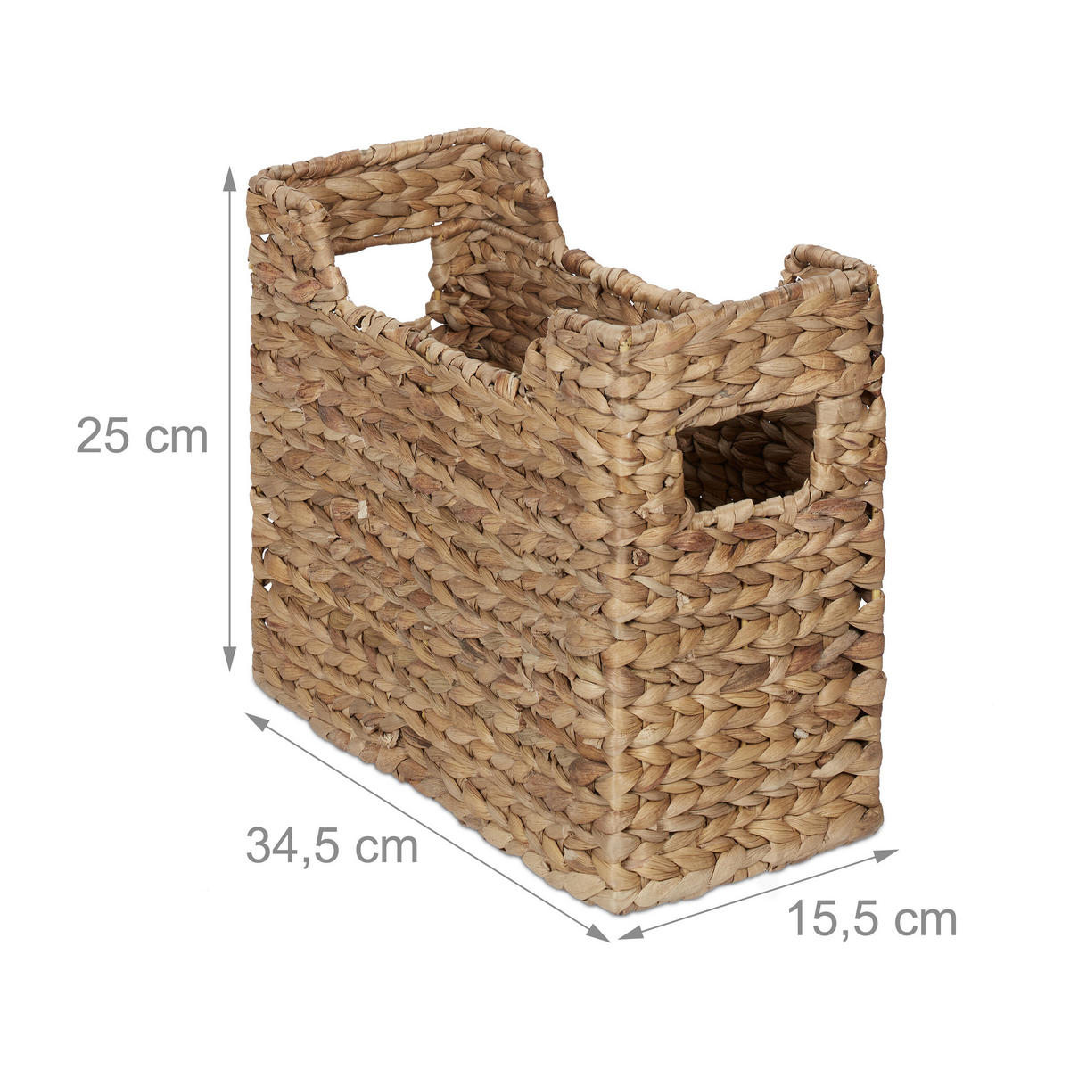 ZEITUNGSSTÄNDER - Hellbraun, Textil (34.5/25/15.5cm) - Relaxdays