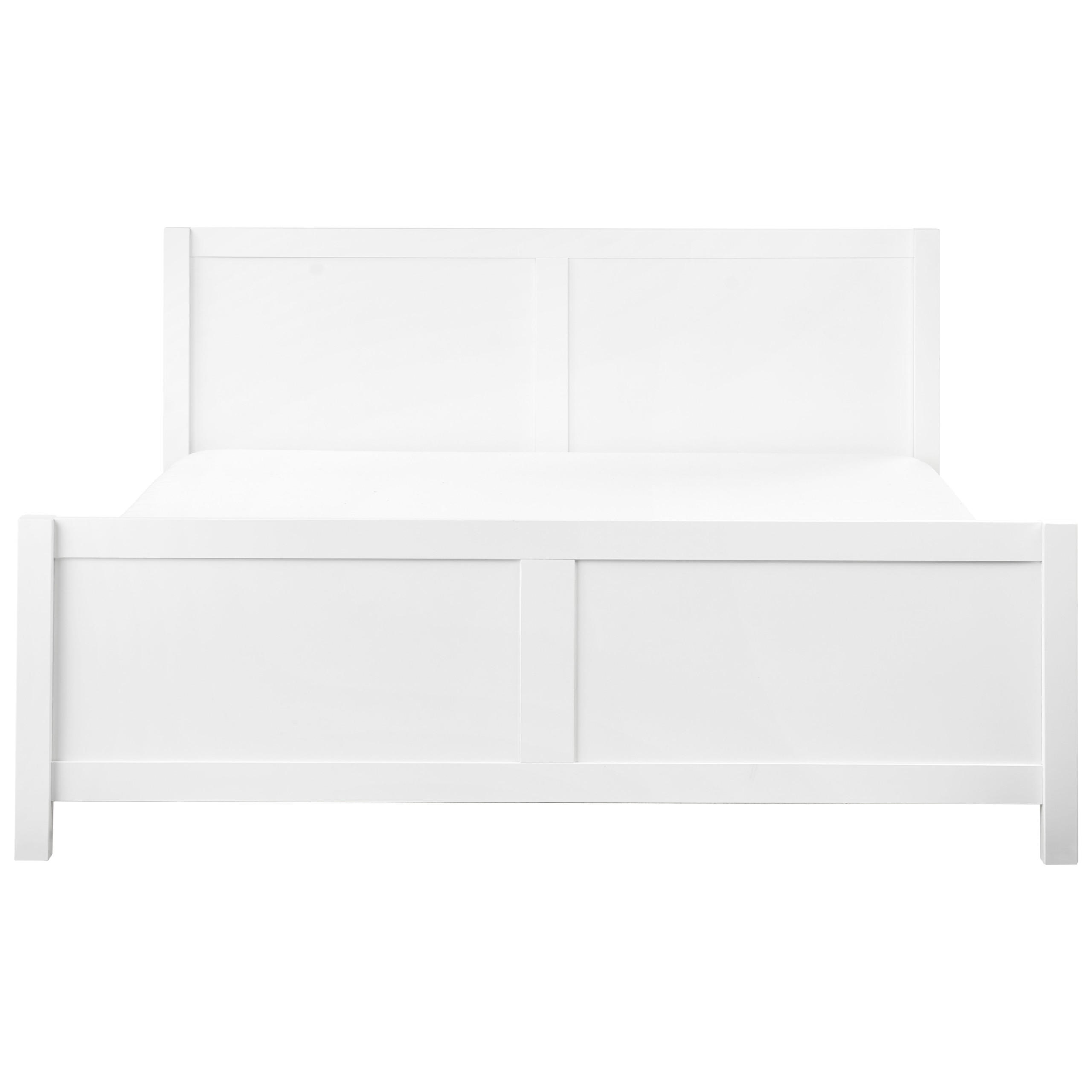 BETT mit Lattenrost 180x200 cm Weiß Champagnat - Weiß, Holz (180/200cm) - Beliani