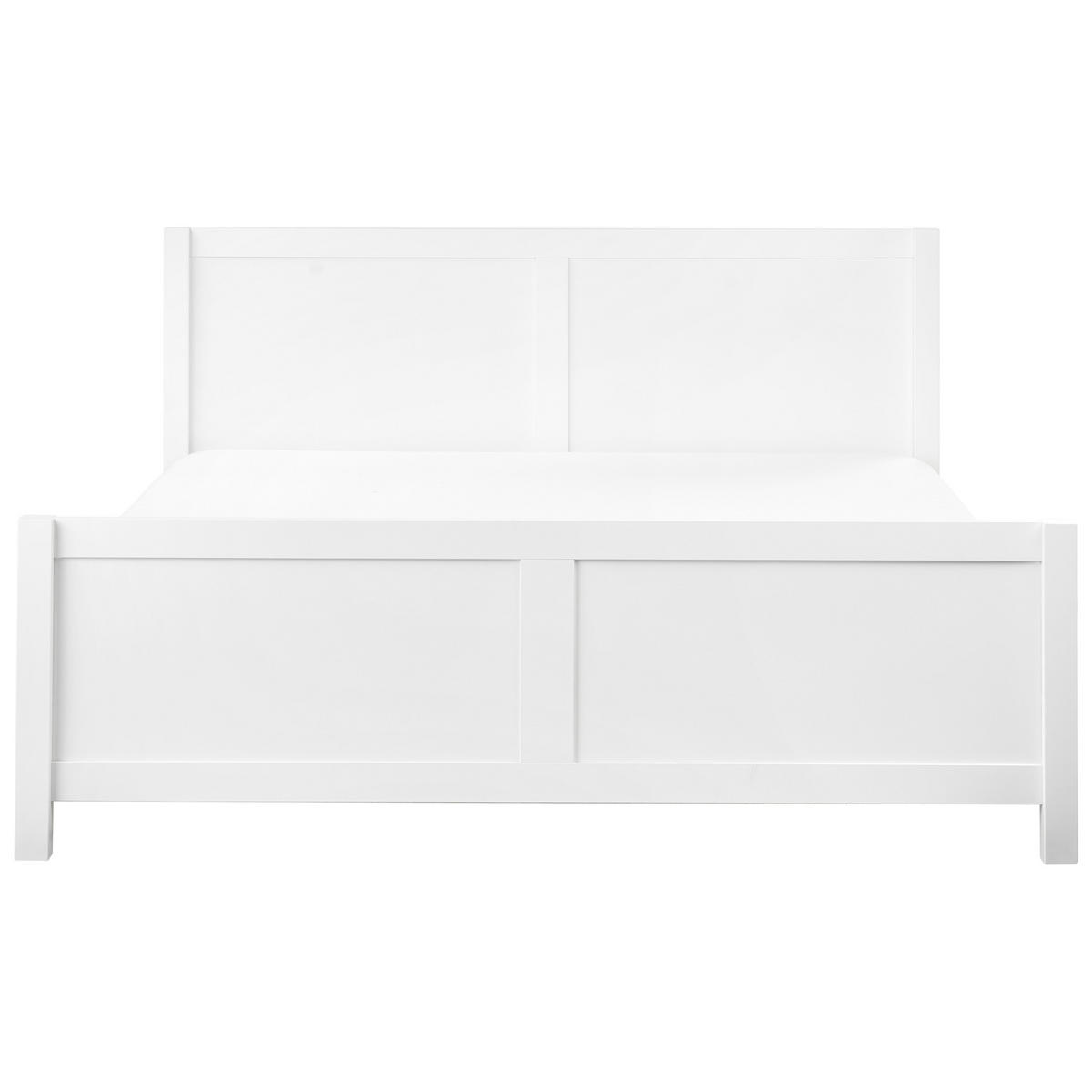 BETT mit Lattenrost 180x200 cm Weiß Champagnat - Weiß, Holz (180/200cm) - Beliani