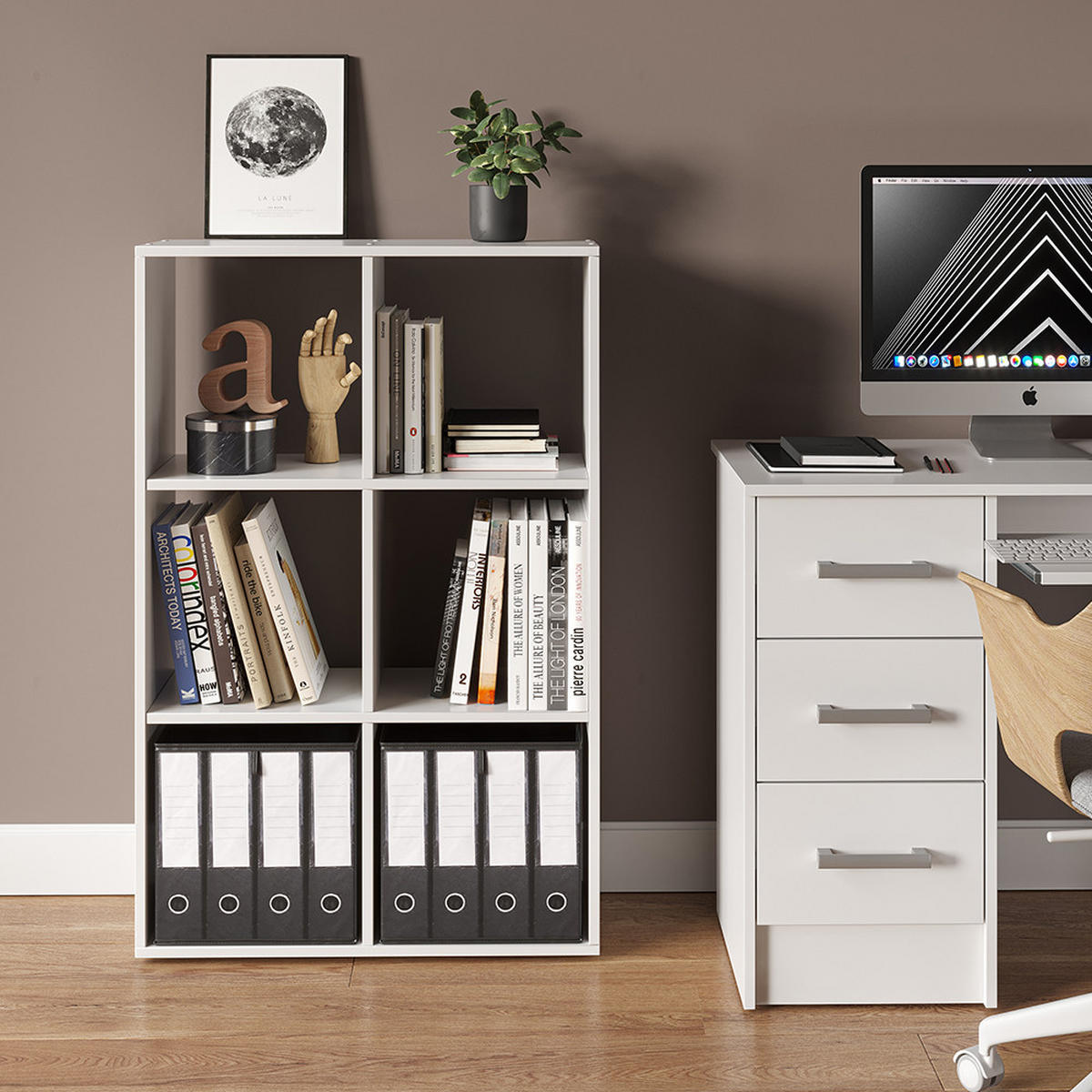 DĚLICÍ STĚNA Bílá - bílá, kompozitní dřevo (72/107.8/29cm) - Vicco