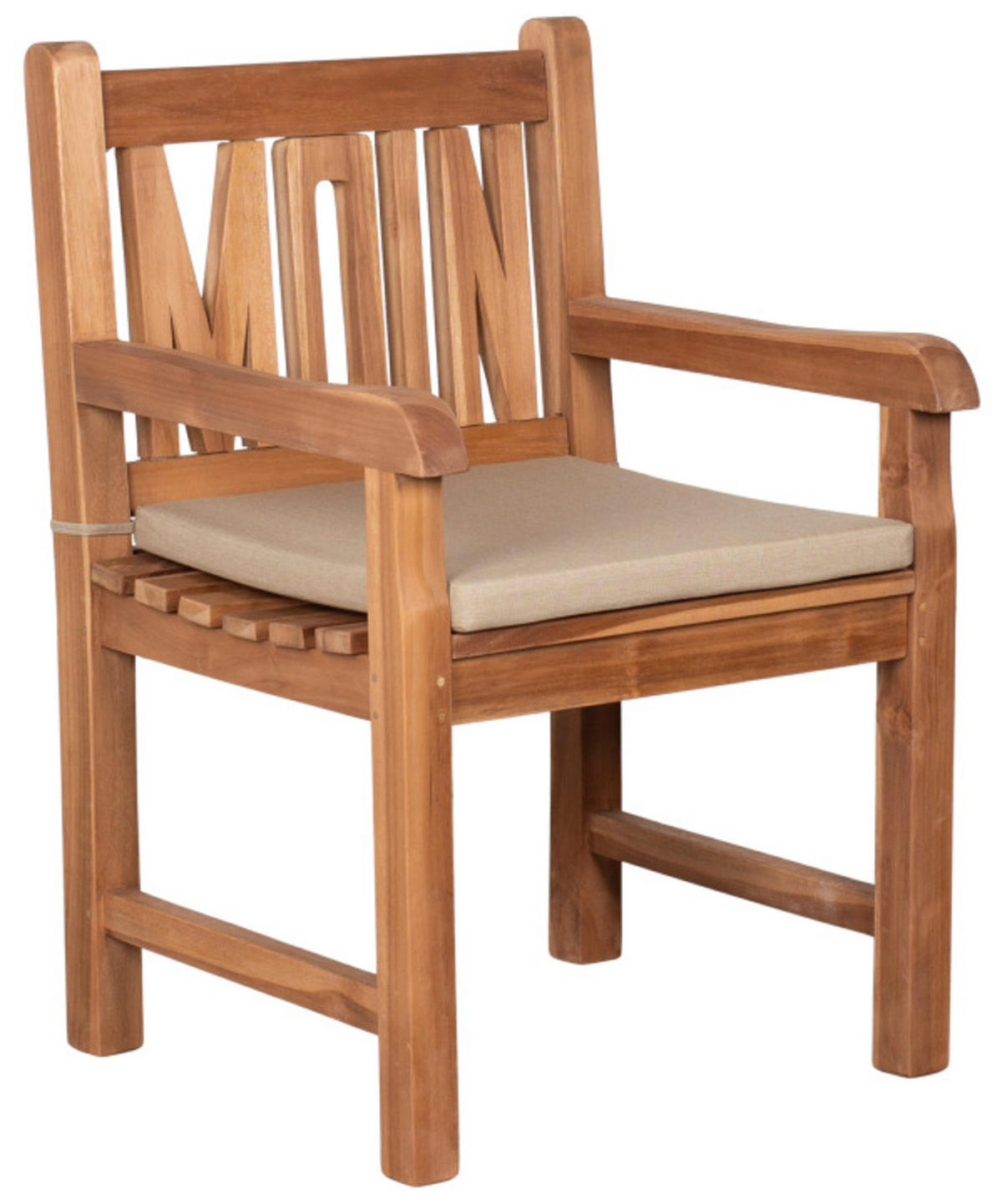 SITZKISSEN Auflage 2er Set beige - Beige, Textil (50/50/4cm) - Mr. Deko