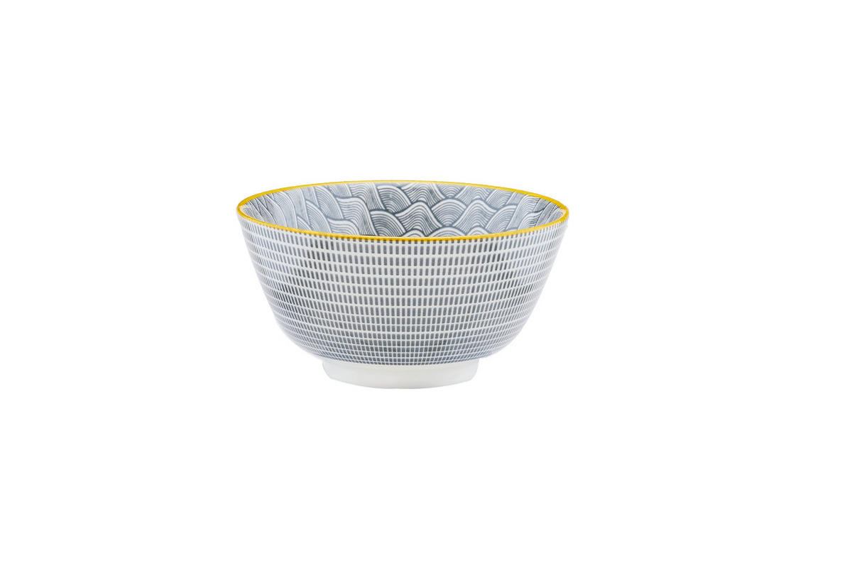 SCHALEN Pattern Ø12cm - 6er-Set - Eclipse - Grau, Keramik (12cm) - Björn