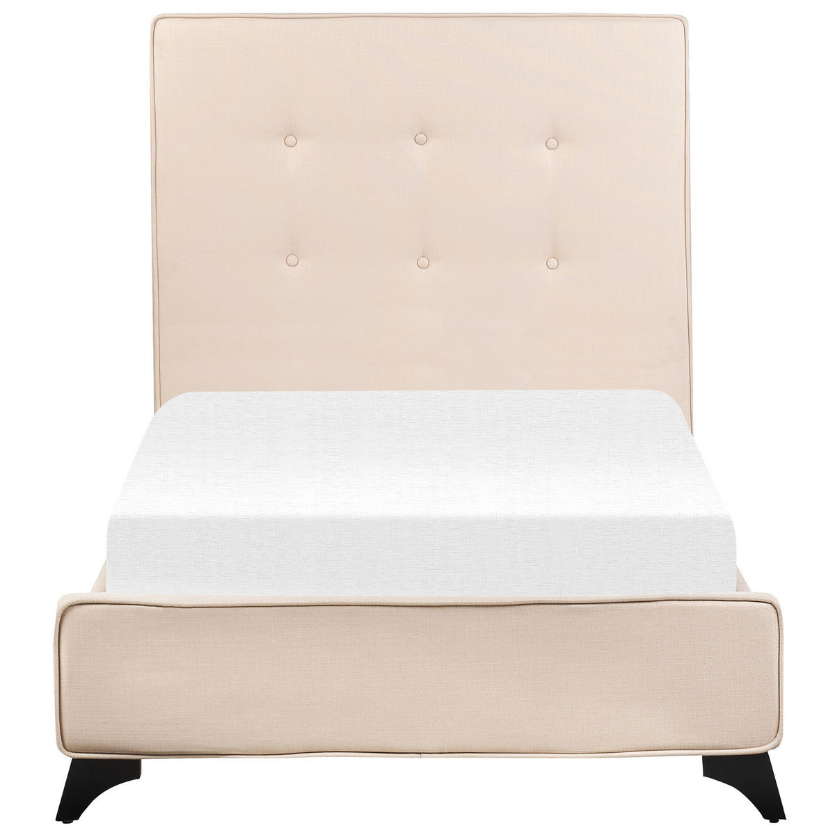 POLSTERBETT 90/200 cm Beige Ambassador - Beige, Textil (90/200cm) - Beliani