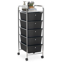 BADROLLWAGEN GINA - Schwarz, Kunststoff/Metall (33/94/39cm) - IDIMEX