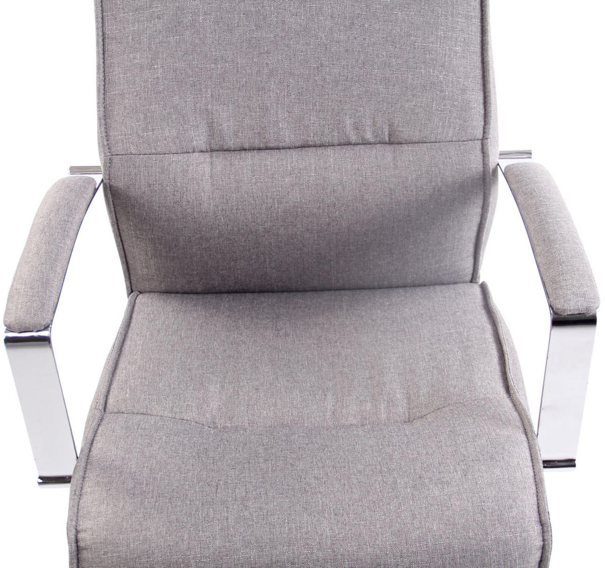 BÜROSTUHL Portofino, Stoff Grau - Grau, Textil/Metall (63/124/72cm) - TPFLiving