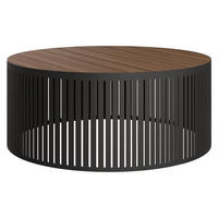 COUCHTISCH Velede Mini - Nussbaumfarben/Schwarz, Holzwerkstoff/Metall (59/59/30cm) - MIRJAN24