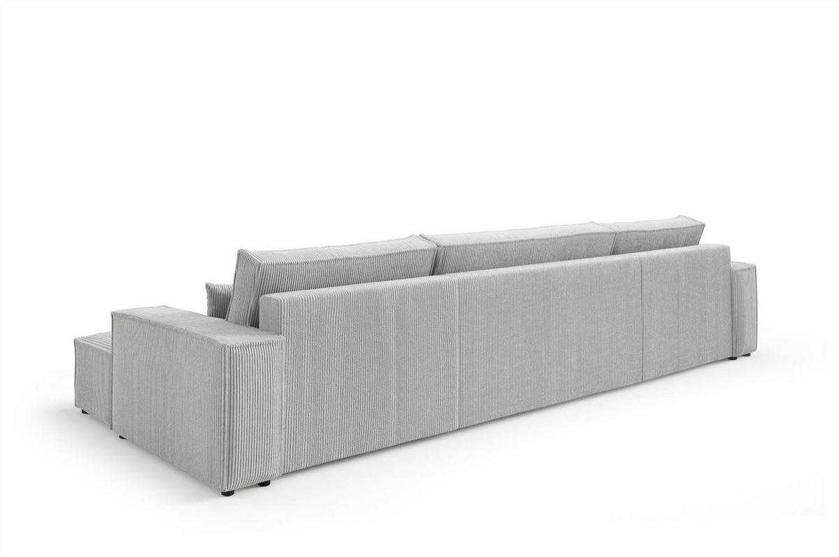 WOHNLANDSCHAFT Corunia - Grün, Holzwerkstoff/Textil (398/70/148cm) - Fun Möbel