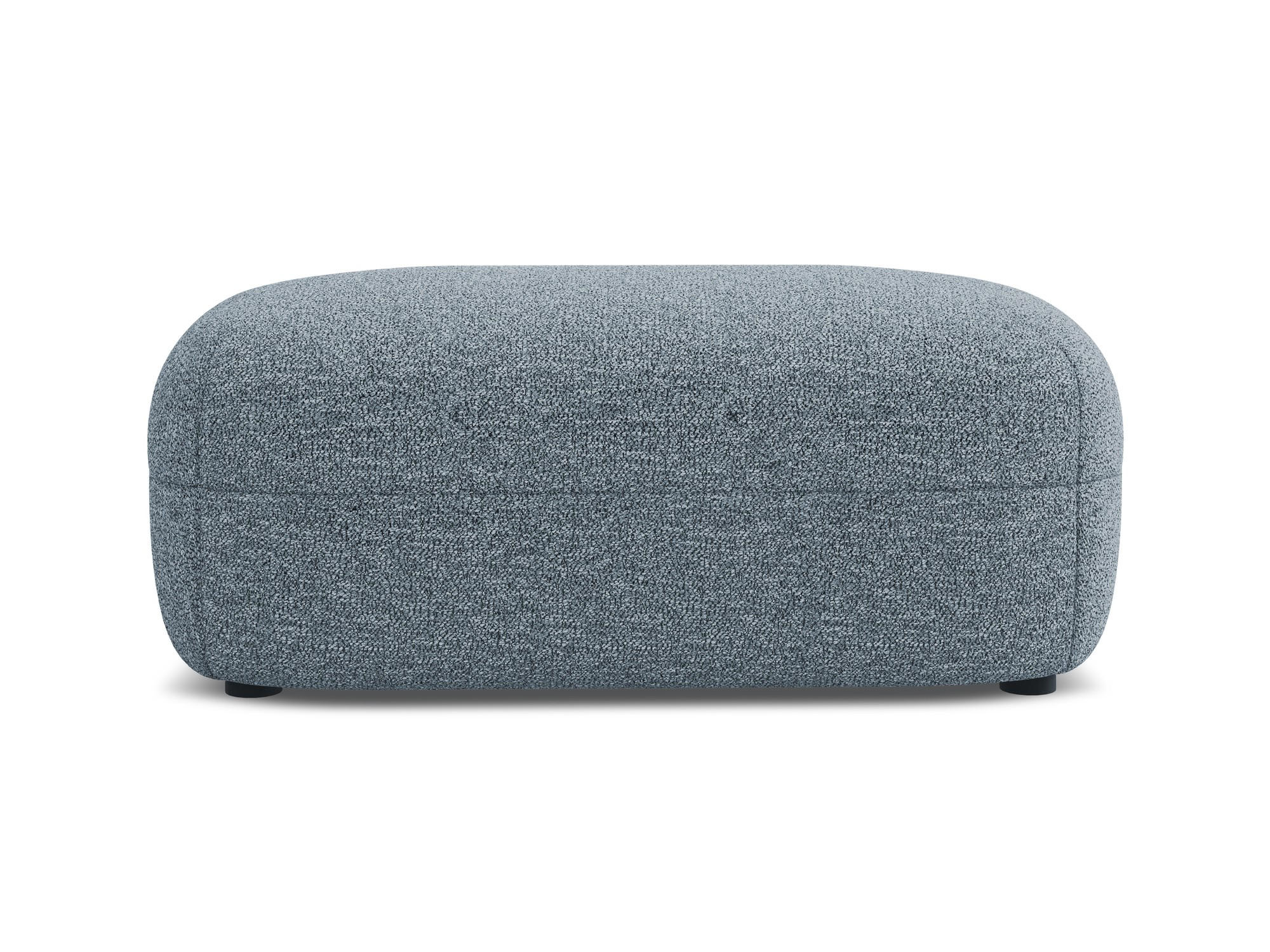 POUF Strukturstoff Stoff Blau - Blau/Blaugrau, Kunststoff/Textil (92/40/48cm) - Makamii