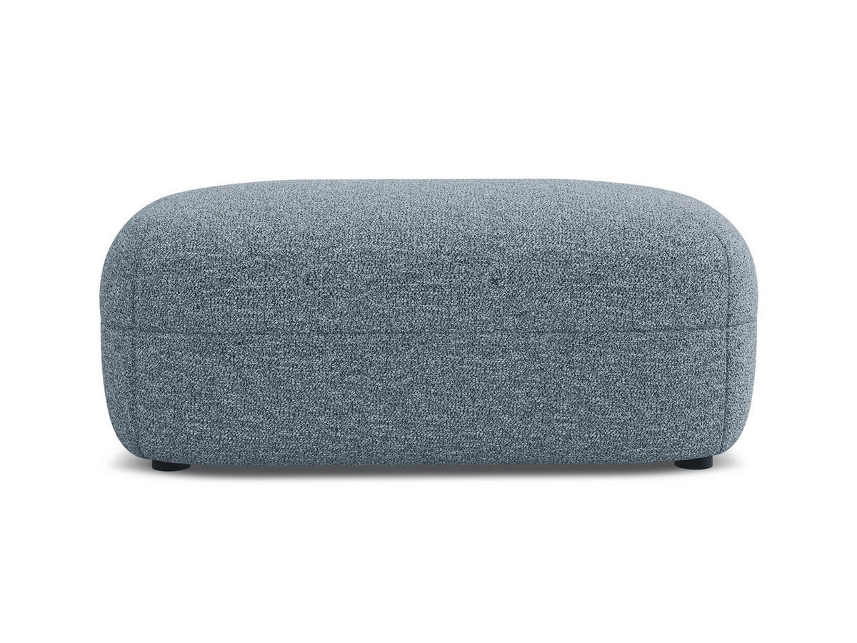 POUF Strukturstoff Stoff Blau - Blau/Blaugrau, Kunststoff/Textil (92/40/48cm) - Makamii