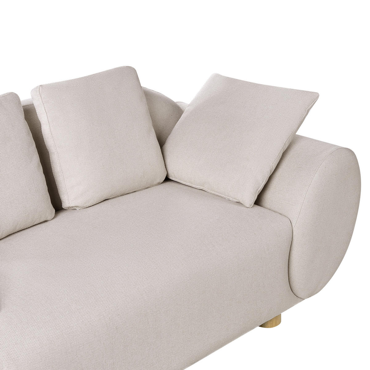 POHOVKA 2-místná Látka Světle béžová Ringel - béžová, textil (189/75/87cm) - Beliani