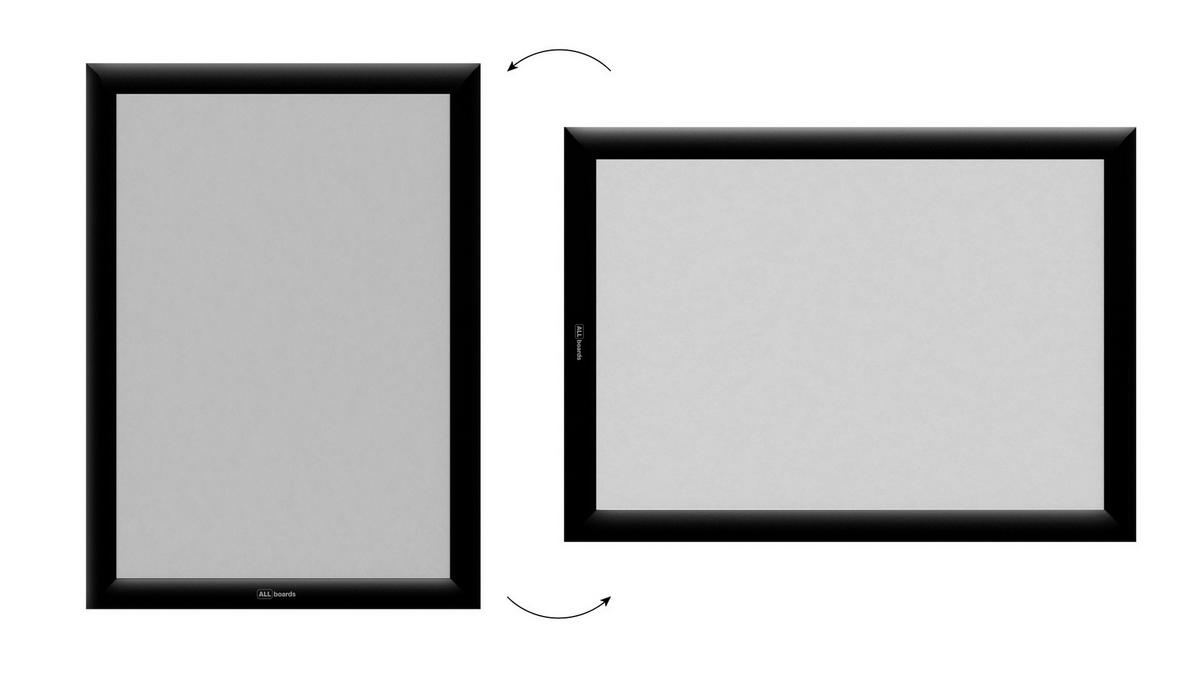 PLAKATRAHMEN, Klapprahmen A3-Format, Schwarz - Schwarz, Metall (29.7/42/2.5cm) - ALLboards