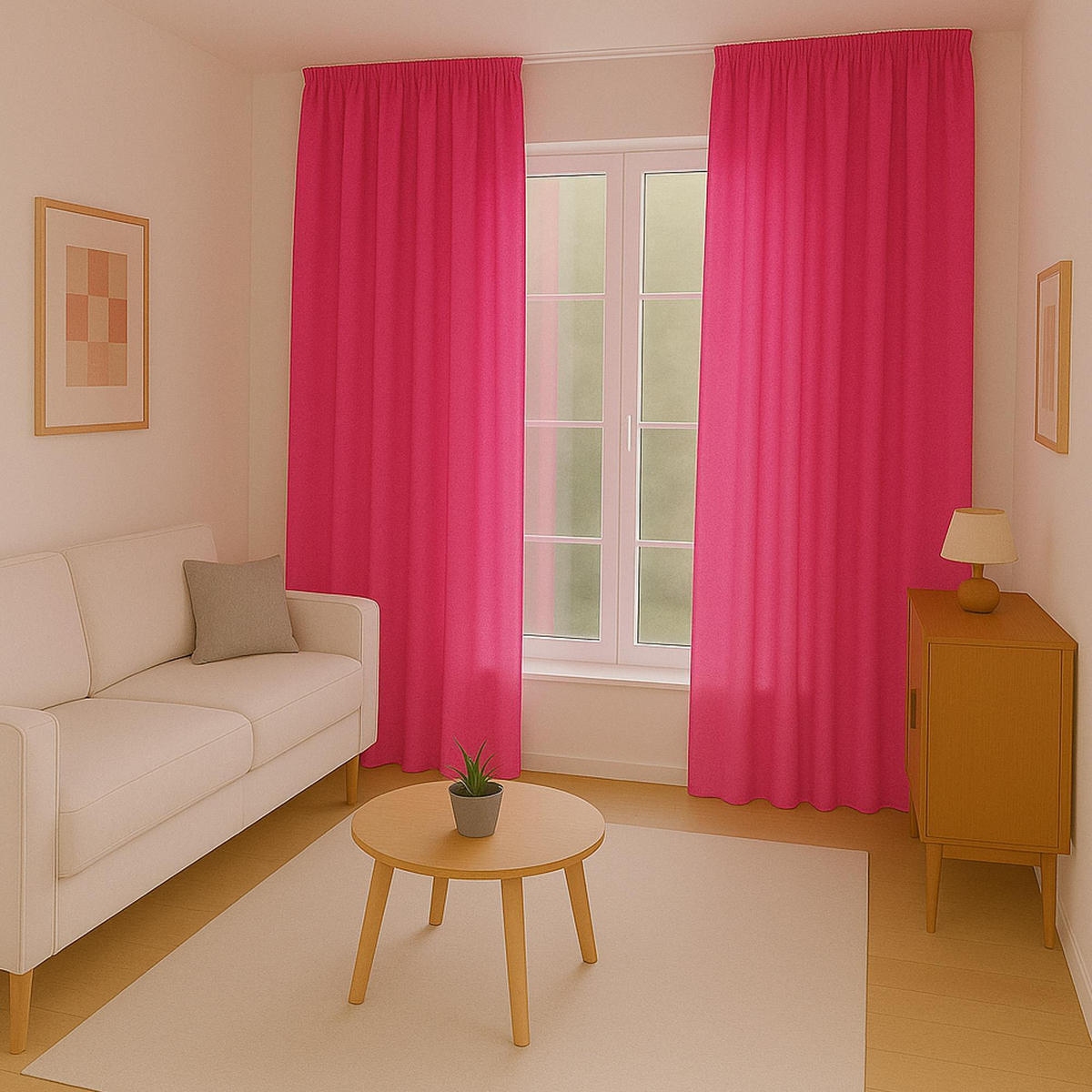 GARDINE Universalband "blickdicht" 2er Pack Pink 140x175 cm - Pink, Textil (140/175cm) - Bestlivings