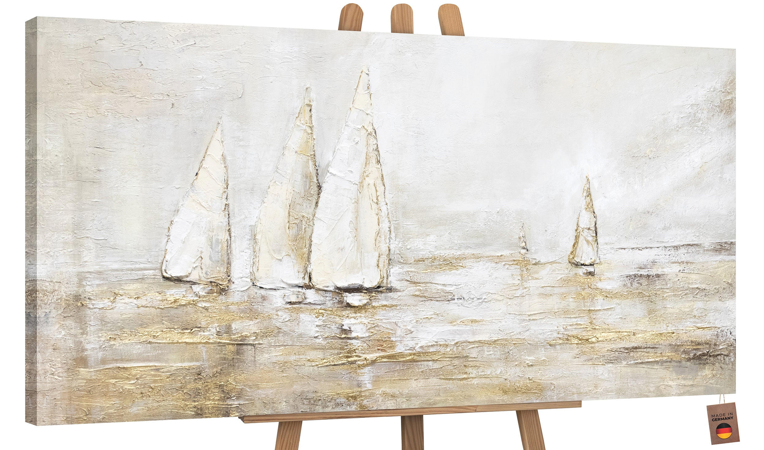 GEMÄLDE Sonnenblendung auf Keilrahmen 140x70 cm - Braun, Holz (140/70cm) - YS-art gallery