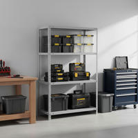 SCHRAUBREGAL PANDA MID | HxBxT 150x90x30cm | 4 Fachböden | Fachlast 100kg | Grau - Grau, Metall (90/150/30cm) - PROREGAL