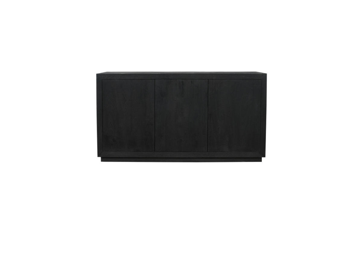SIDEBOARD Leuven Mangoholz 150 cm / 45 cm Schwarz - Schwarz, Holz (150/80/45cm) - Villa Möbel