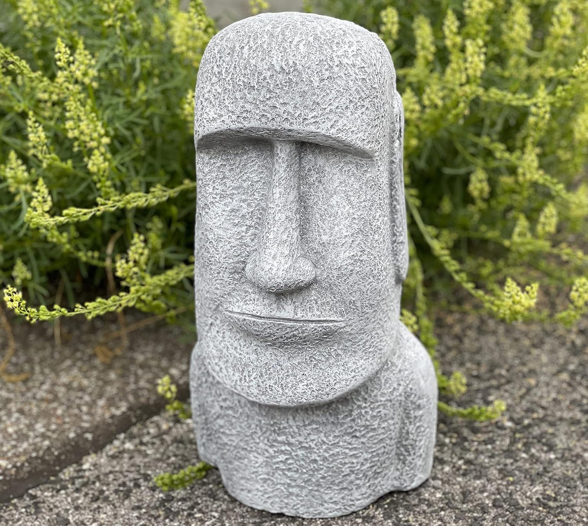 STEINFIGUR Moai Osterinsel Figur frostfest wetterfest - Grau, Stein (36/17/22cm) - stoneandstyle