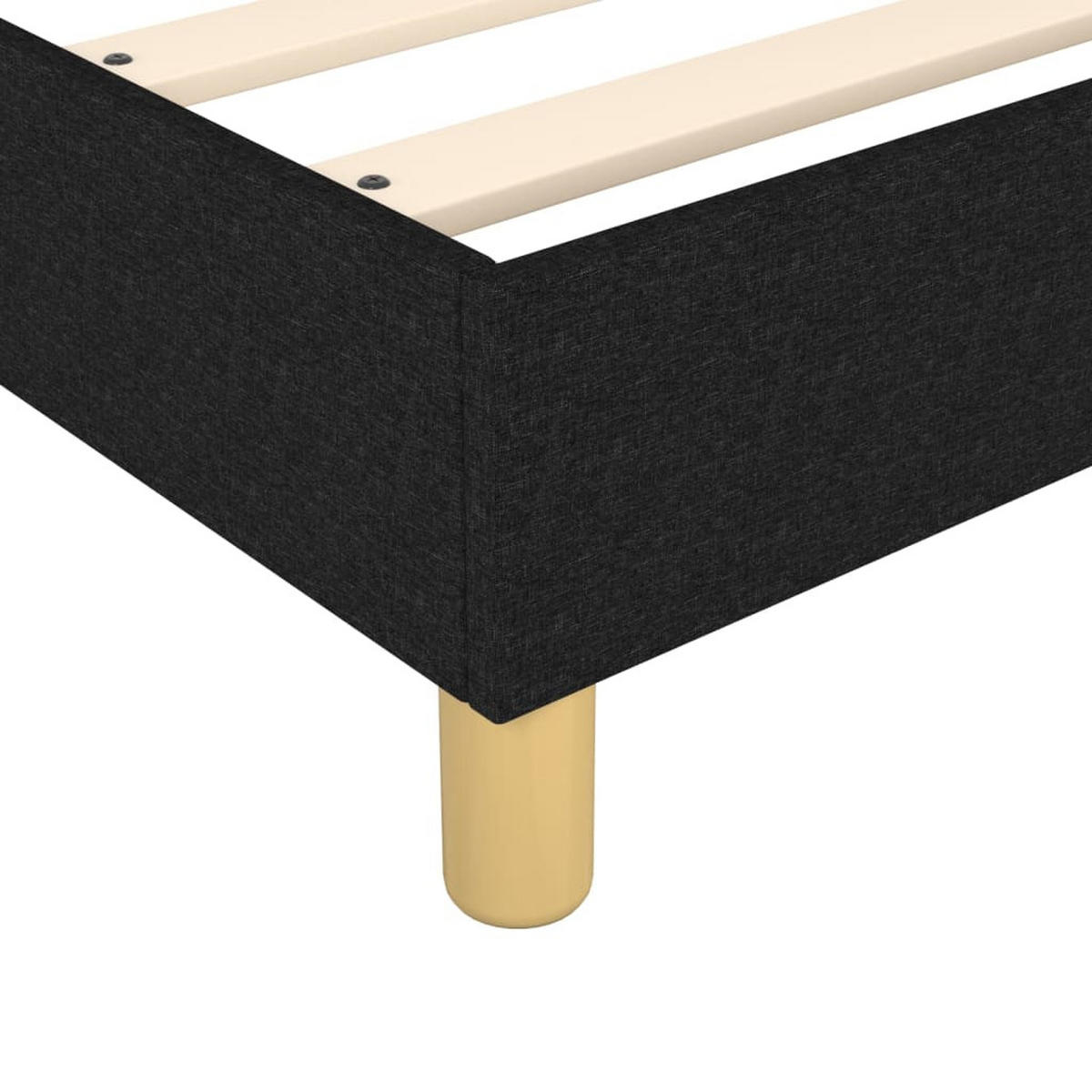 BOXBETT Mit Matratze Schwarz 90/200 Cm Stoff - Weiß, Textil (90/200cm) - vidaXL