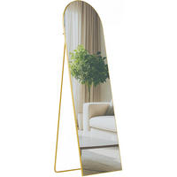 STANDSPIEGEL oval 50/3/160 cm Glas Gold Glanz - Goldfarben, Glas (50/160/3cm) - CLP