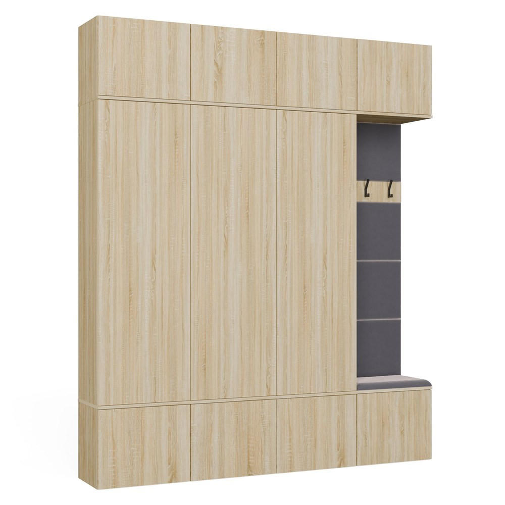 DULAP PENTRU HOL modern, set de dulapuri – sifonier pentru haine si dulap pentru pantofi, stejar Sonoma 200/238/35