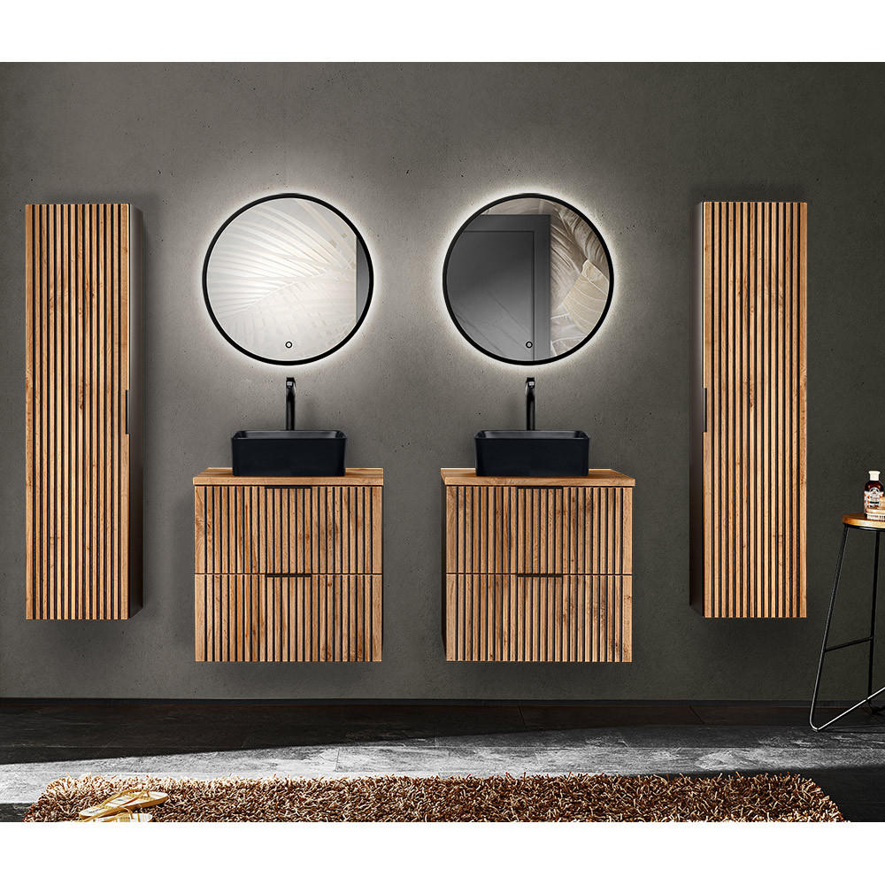 Lomado Badmöbel-Set Braun 240x200x47 cm