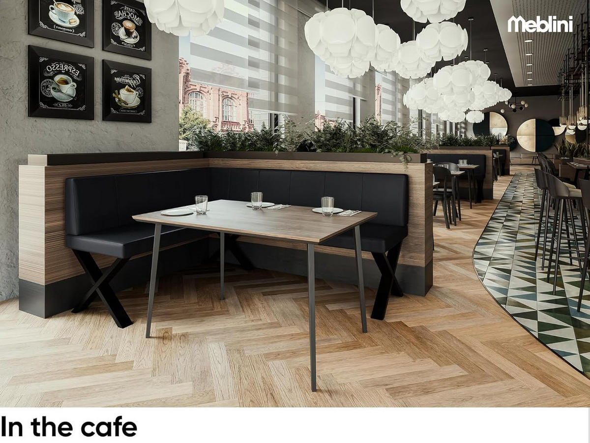 ECKBANK PETER_X - Schwarz, Leder (128/168cm) - Meblini