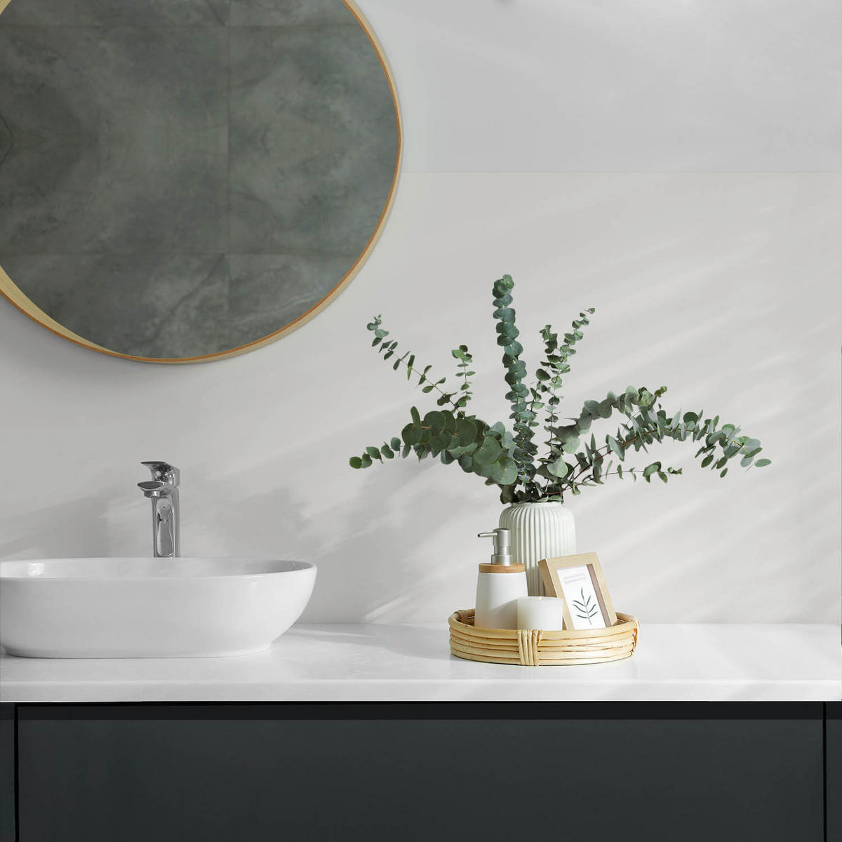 WANDPANEEL 120x60 cm selbstklebend Marbryn - Greige, Kunststoff (60/1.6/120cm) - Wallfluent