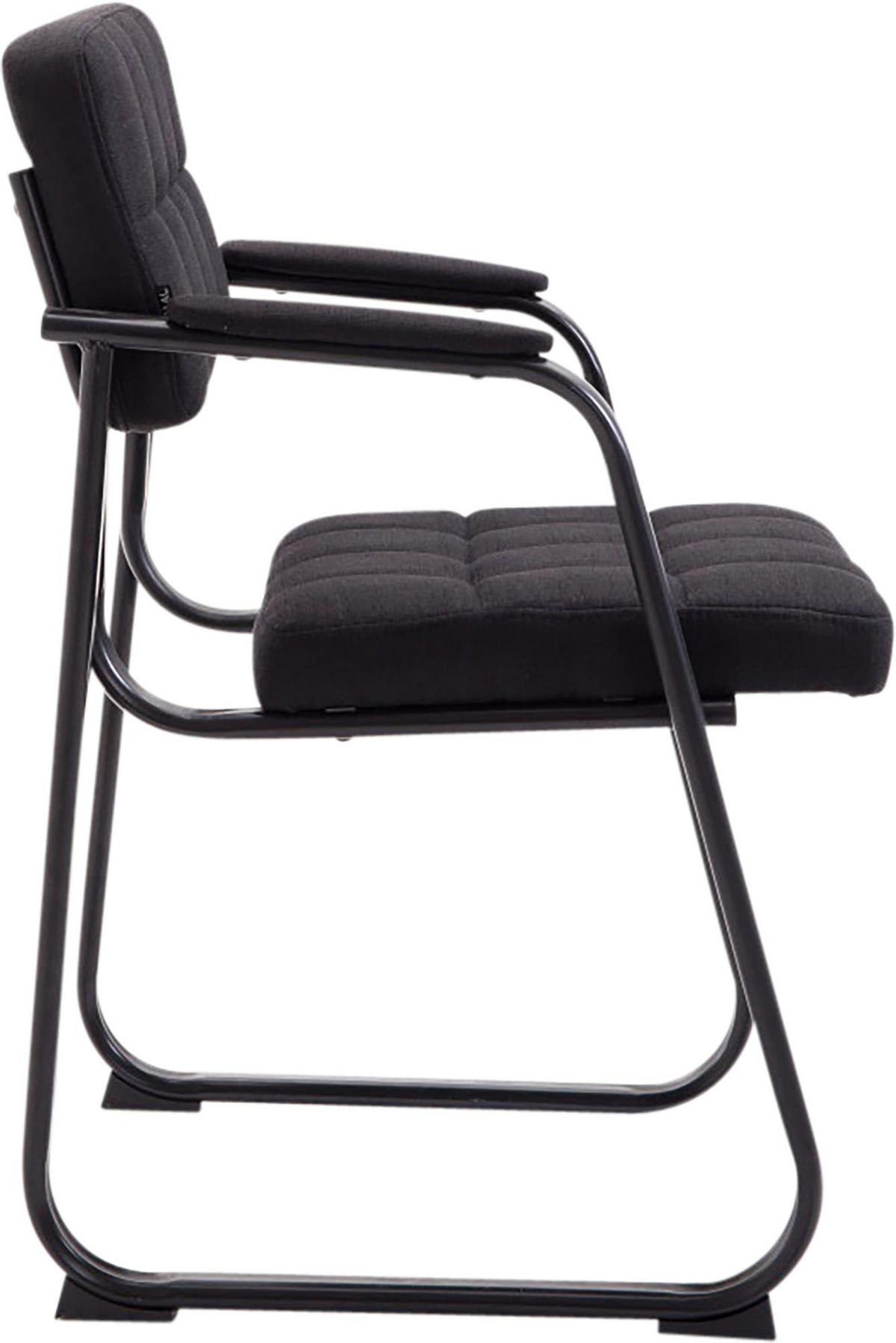 ARMLEHNENSTUHL Stoff Schwarz - Schwarz, Textil/Metall (59/84/58cm) - CLP