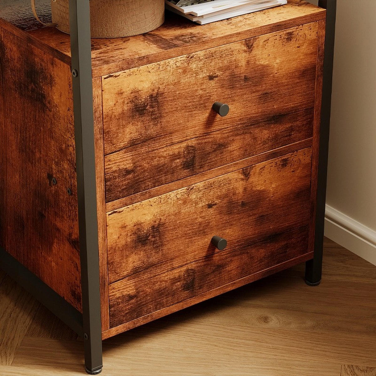 NACHTTISCH, braun, 45/45/58,6 cm - Braun, Holzwerkstoff (45/59/45cm)