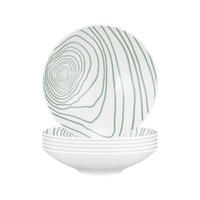 PASTA-/SUPPENTELLER Life Nature Jahresringe weiß-grün ø 23 cm 6er Set - Weiß/Grün, Keramik (23.3cm) - Seltmann Weiden
