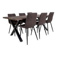 TISCHGRUPPE Braun - Braun, Holzwerkstoff (95/76/200cm) - ebuy24
