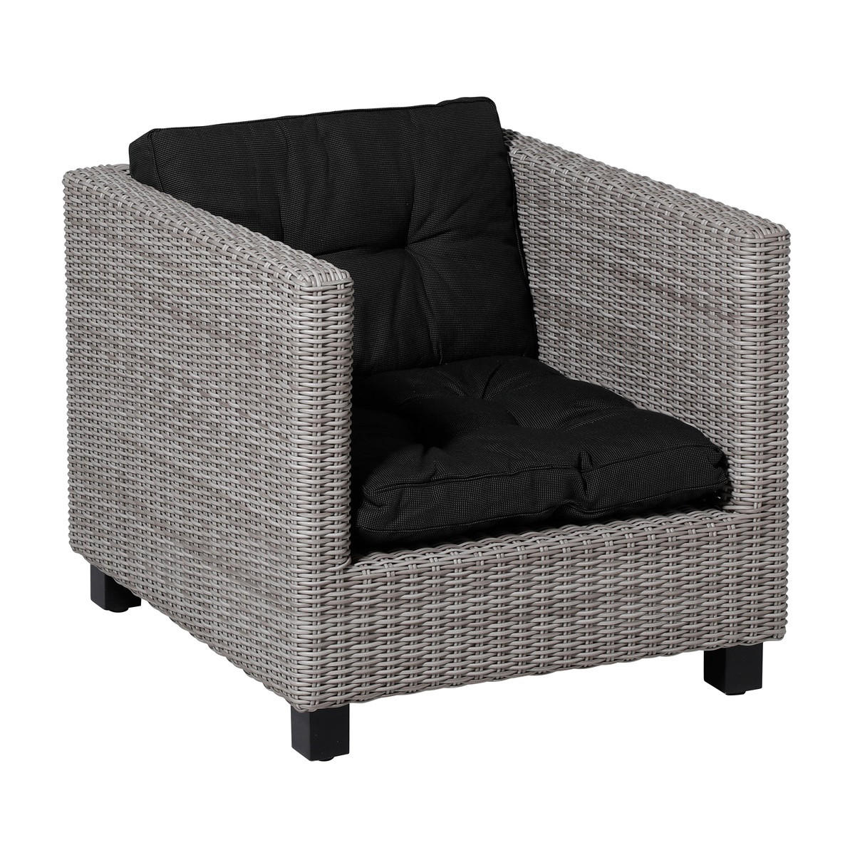 SITZKISSEN Rippe 73/73 cm 2er-Set - Schwarz, Textil (73/8/73cm) - Madison