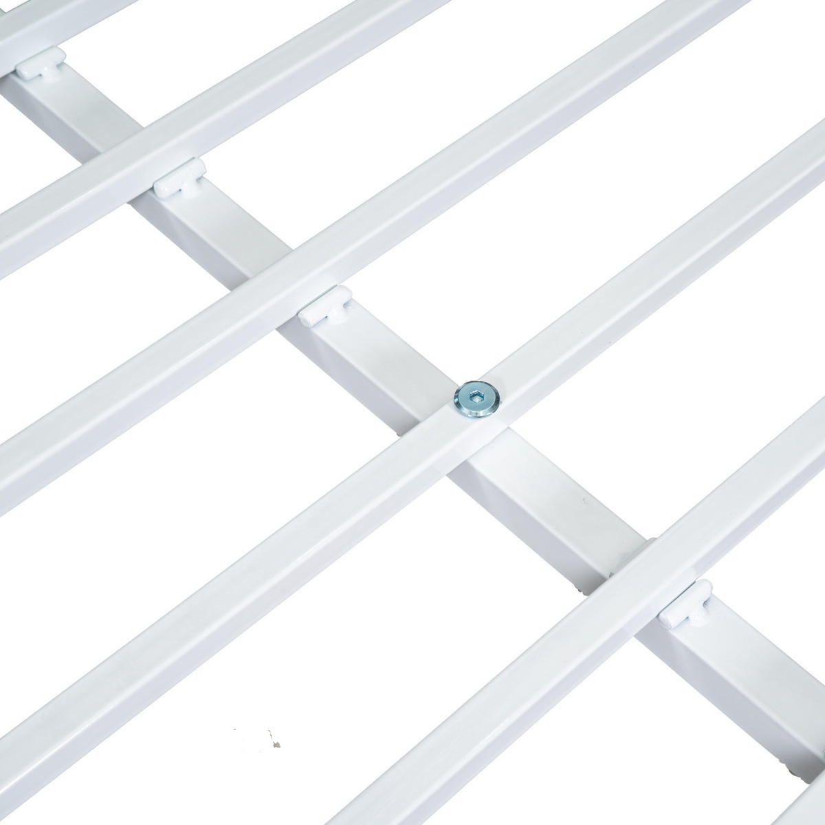 ETAGENBETT 90/200 cm in Weiß aus Metall mit 3 Liegeflächen, Leiter und Tisch - Weiß, Metall (90/200cm) - OKMYHOME