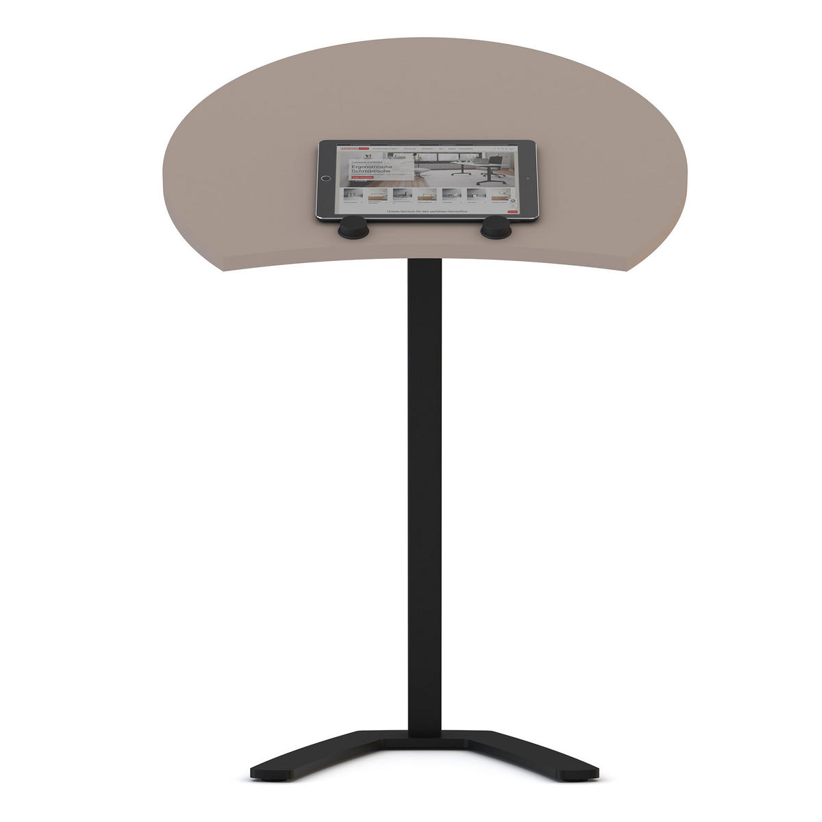 STEHTISCH Laptoptisch Pontis Basalt / - Braun, Holz/Metall (50/60/72cm) - ASSMANN