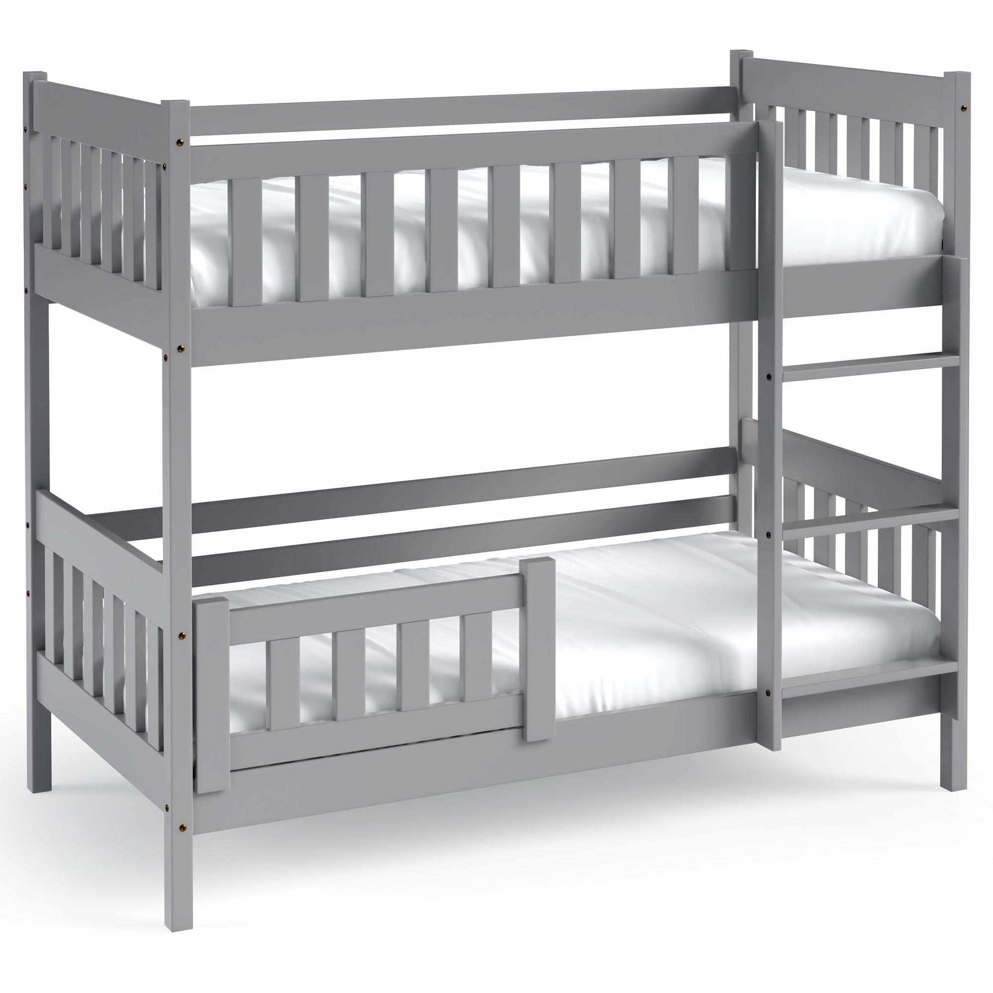 ETAGENBETT Holzbett LUMBE, Kinderbett - Grau, Holz (80/190cm) - KONSIMO®
