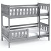 ETAGENBETT Holzbett LUMBE, Kinderbett - Grau, Holz (80/190cm) - KONSIMO®