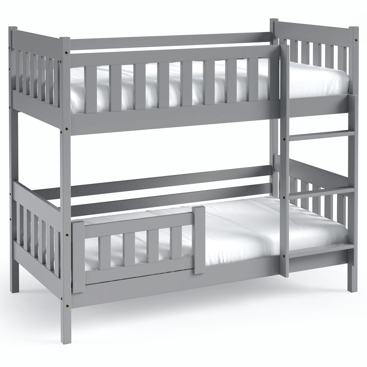 ETAGENBETT Holzbett LUMBE, Kinderbett - Grau, Holz (80/190cm) - KONSIMO®