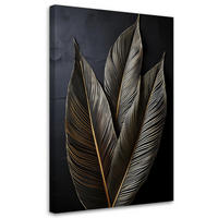 WANDBILD bananenblätter botanik - Grau, Textil (40/60cm) - Feeby