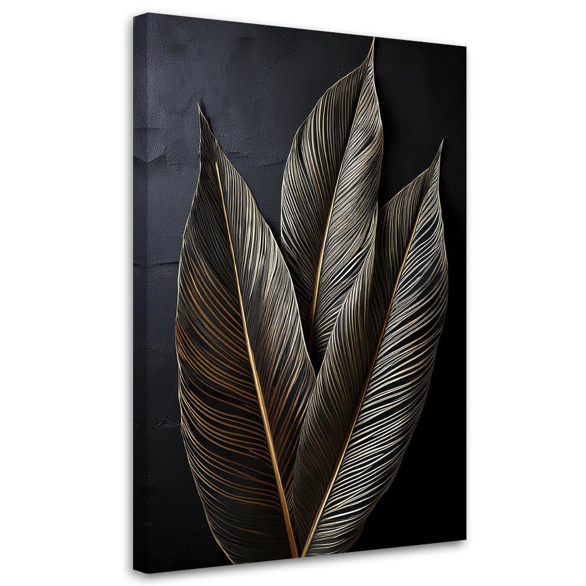 WANDBILD bananenblätter botanik - Grau, Textil (40/60cm) - Feeby