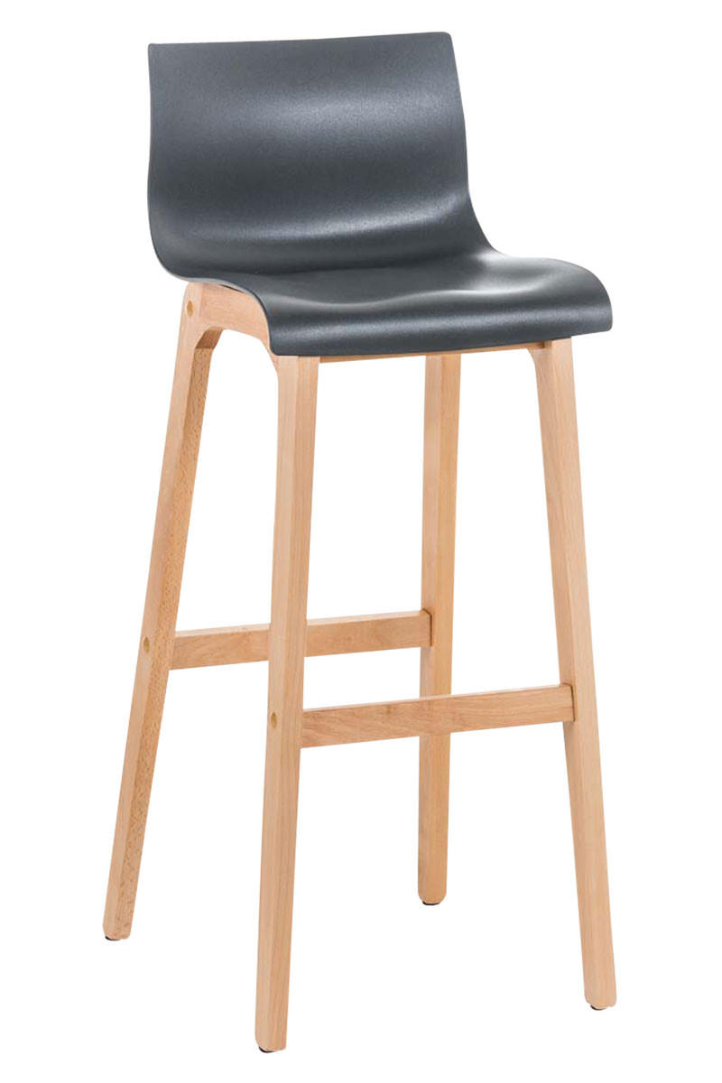 BARHOCKER DELHI Grau Holz - Grau, Holz (41/101/46cm) - DELUKE