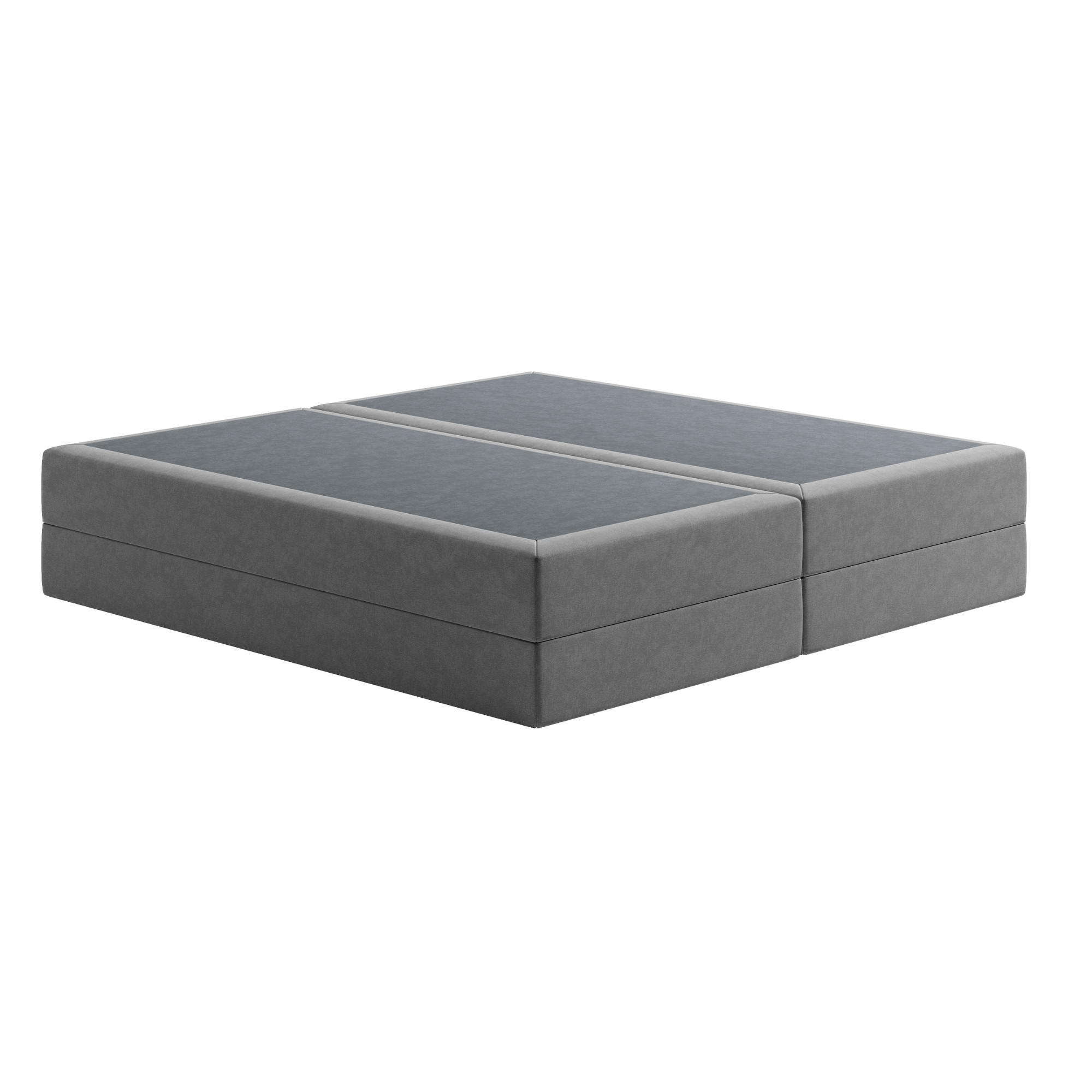 BOXSPRINGBETT mit Bonnell Matratze, 200 x 200 cm, in Grau - Grau, Naturmaterialen (200/200cm) - Home Collective