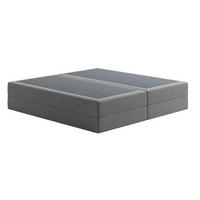 BOXSPRINGBETT mit Bonnell Matratze, 200 x 200 cm, in Grau - Grau, Naturmaterialen (200/200cm) - Home Collective