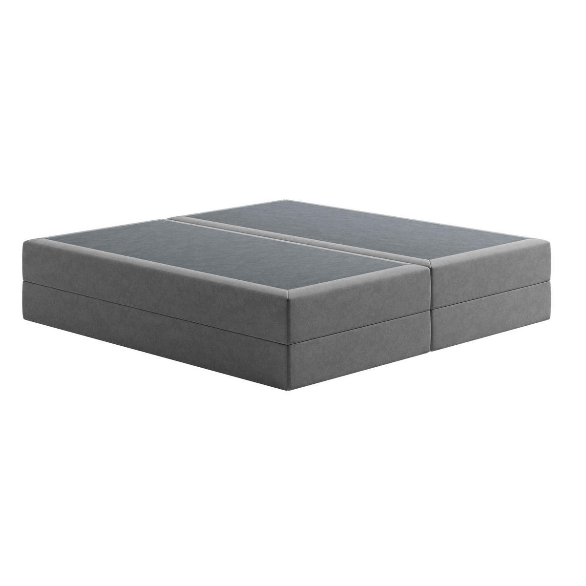 BOXSPRINGBETT mit Bonnell Matratze, 200 x 200 cm, in Grau - Grau, Naturmaterialen (200/200cm) - Home Collective