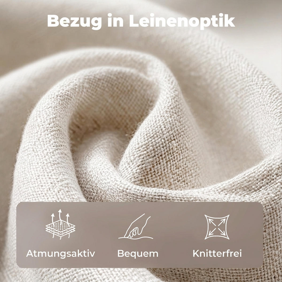 BETTGESTELL Polyester Sperrholz Beige - Beige, Holzwerkstoff/Textil (140/200cm) - HOMCOM